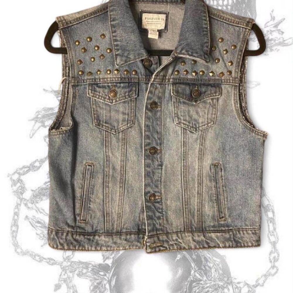 Forever-21 Women's Blue Gilet